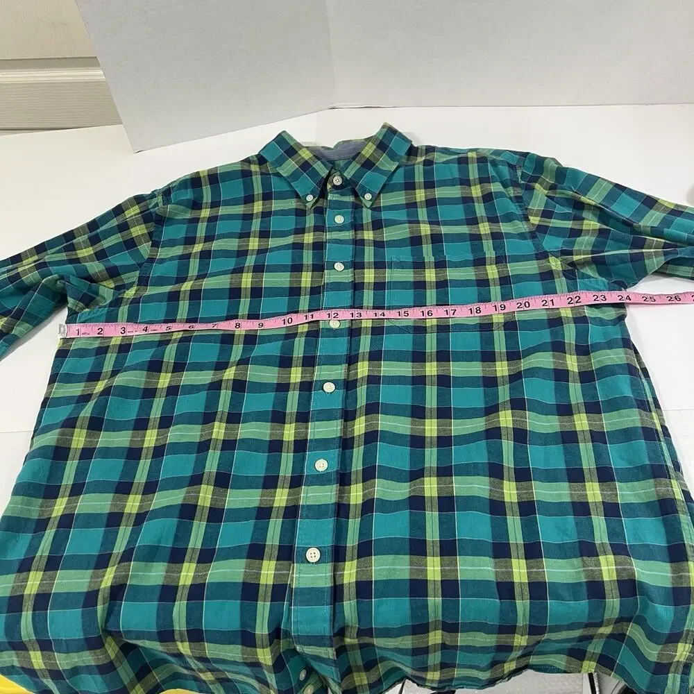 Pendleton Surf Shirt Mens XL Green Plaid Short Sleeve Button Down Casual Summer